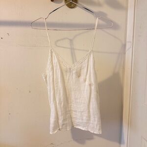 ZARA 100% LINEN SPAGHETTI TOP XS - S